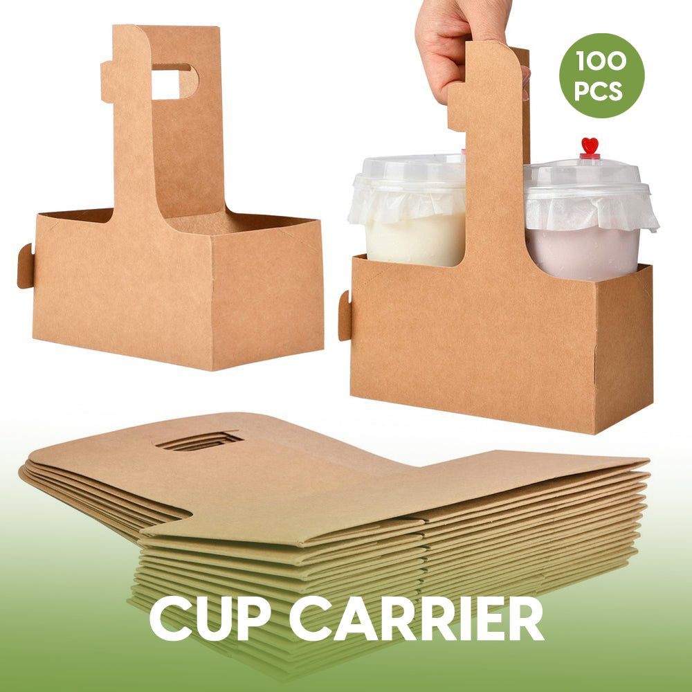 KRAFT 2 CUP CARRIER BROWN