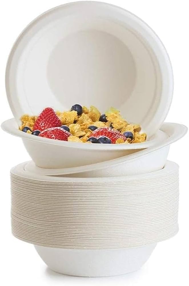 BAGASSE BOWL (12 OZ-350ML) WHITE