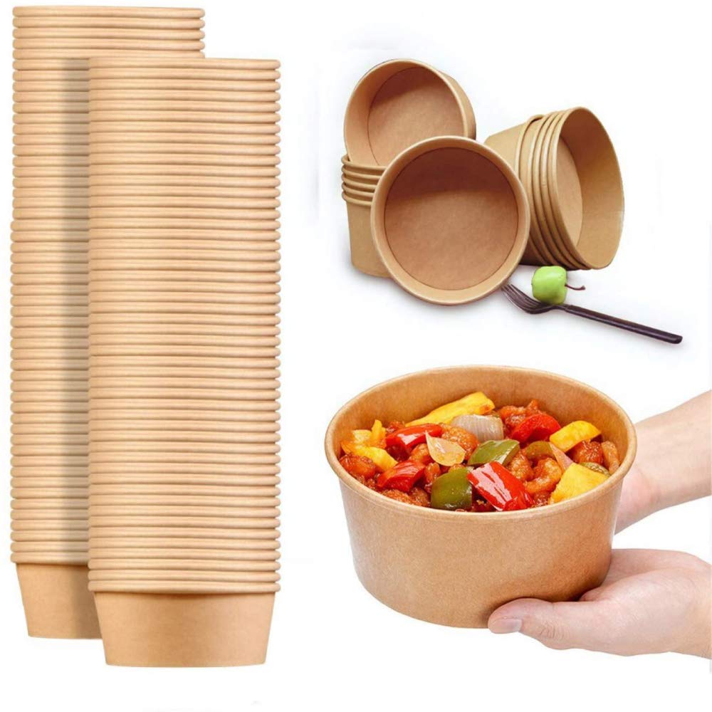 KRAFT SALAD BOWL WITH PET LID-CARTON OF 300 PCS