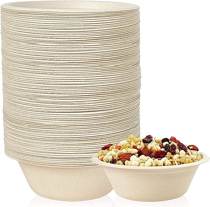 BAGASSE BOWL (12 OZ-350ML) NATURAL-CARTON OF 1000PCS