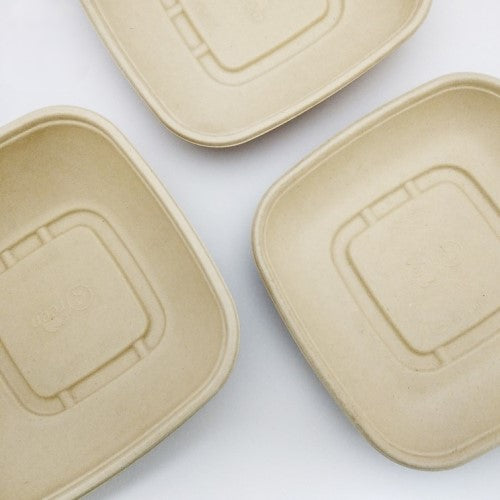 CB 32 BAGASSE CONTAINER WITH PET LID-CARTON OF 300 PCS