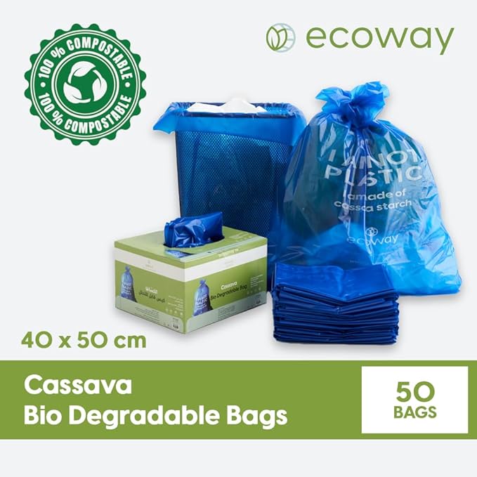 COMPOSTABLE ORGANIC BAGS-40 CM X 50 CM-BLUE