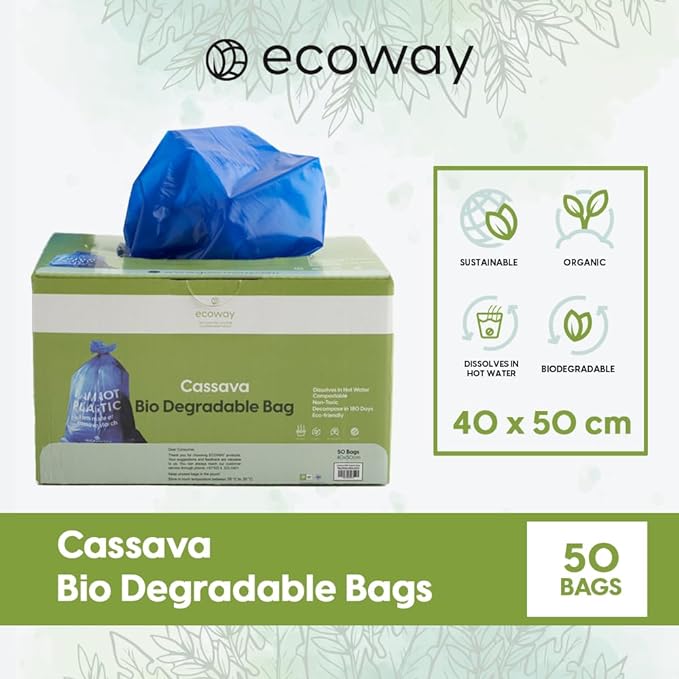 COMPOSTABLE ORGANIC BAGS-40 CM X 50 CM-BLUE