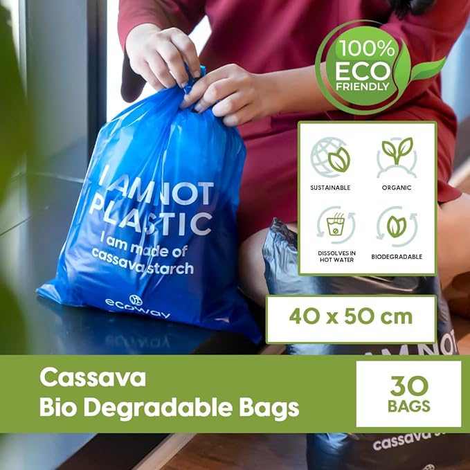 COMPOSTABLE ORGANIC BAGS-40 CM X 50 CM-BLUE