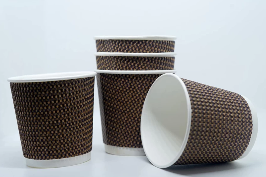 KRAFT RIPPLE CUP 4 OZ - PACK OF 1000 PCS