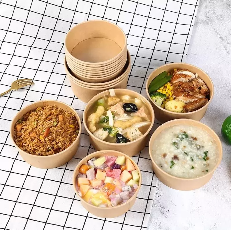 KRAFT SALAD BOWL WITH PET LID-CARTON OF 300 PCS