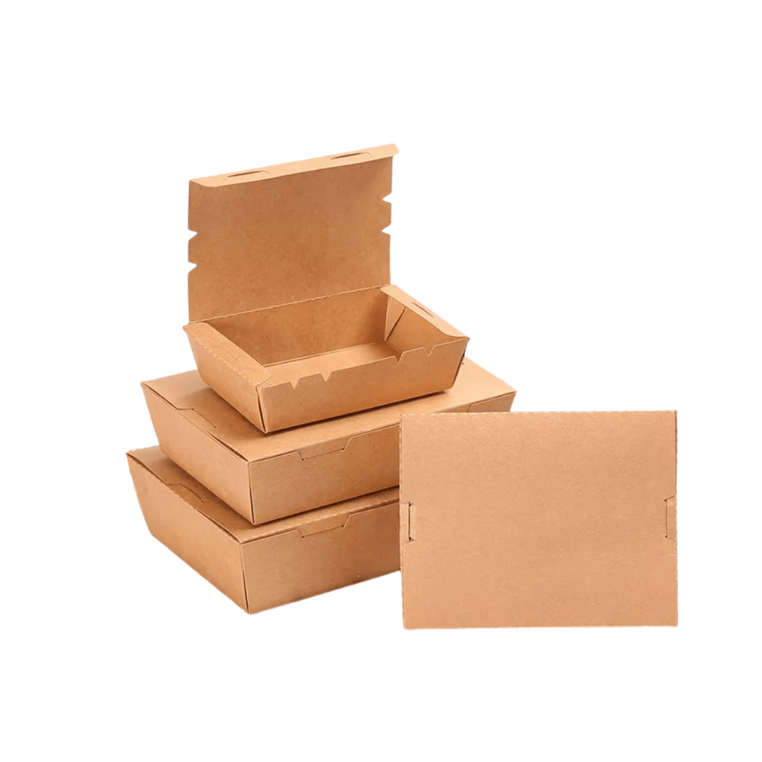 KRAFT LUNCH BOX WITHOUT WINDOW BROWN-CARTON OF 200PCS