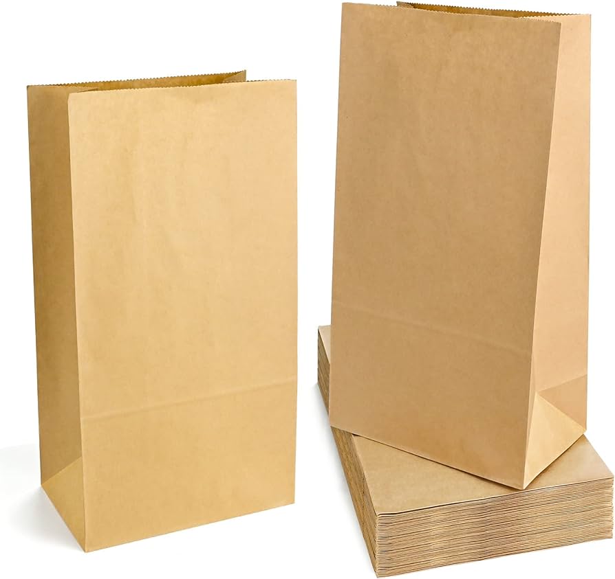 SOS BROW PAPER BAGS (145 x 90 x 270 mm)-PACK OF 2000 PCS