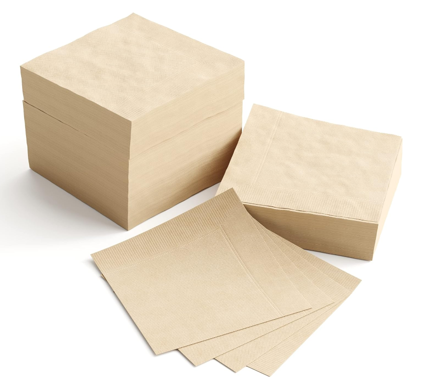 KRAFT PAPER NAPKINS 33 X 33 CM - CARTON OF 2000 PCS