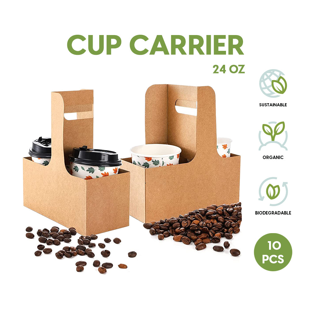 KRAFT 2 CUP CARRIER BROWN