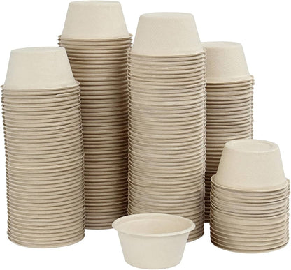 2 OZ BAGASSE SAUCE CONTAINER WITH PET LID-PACK OF 2000 PCS