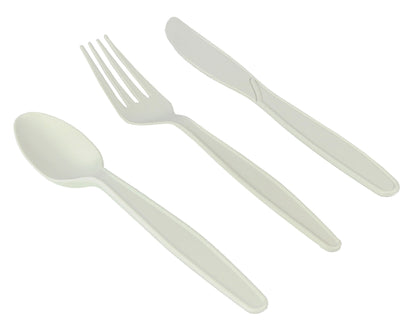 PLA CUTLERY SET-NATURAL- PACK OF 500 PCS