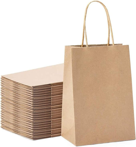 SMALL-KRAFT PAPER BAG WITH TWISTED HANDLE-BROWN- PACK OF 250 PCS