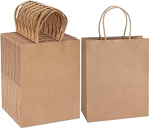 SMALL-KRAFT PAPER BAG WITH TWISTED HANDLE-BROWN- PACK OF 250 PCS