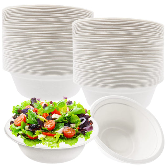 12 OZ-BAGASSE BOWL-WHITE- (350ml)- PACK OF 500 PCS