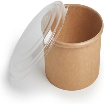 ecoway Compostable Heavy Duty Made Of Paper - [17 Ounce - 500 Ml, Pack Of 25] Disposable Bowls Eco-Friendly Biodegradable Perfect For Salad, Soup, Dessert, Hot or Cold Use