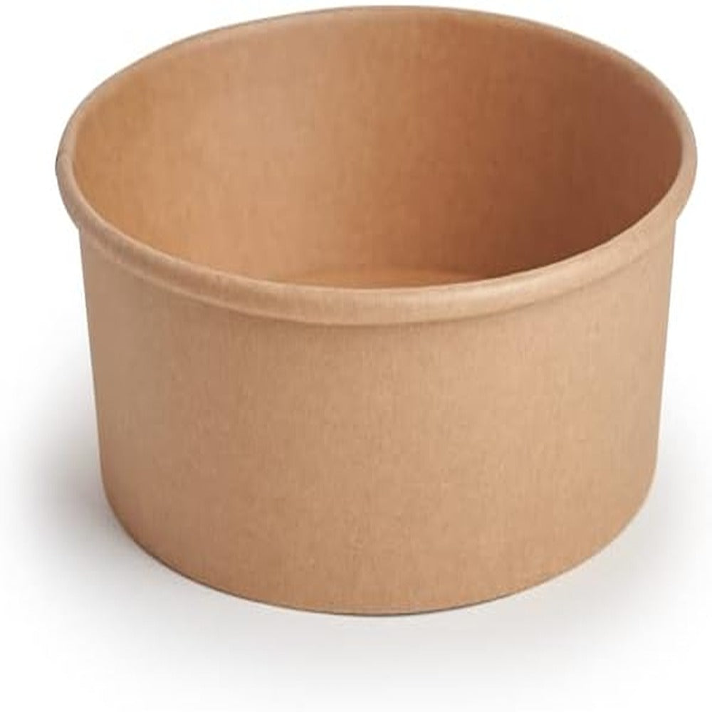 ecoway Compostable Heavy Duty Made Of Paper - [17 Ounce - 500 Ml, Pack Of 25] Disposable Bowls Eco-Friendly Biodegradable Perfect For Salad, Soup, Dessert, Hot or Cold Use