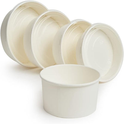 ecoway Compostable Heavy Duty Made Of Paper - [34 Ounce - 1000 Ml] Disposable Bowls Eco-Friendly Biodegradable Perfect For Salad, Soup, Dessert, Hot or Cold Use, Brown