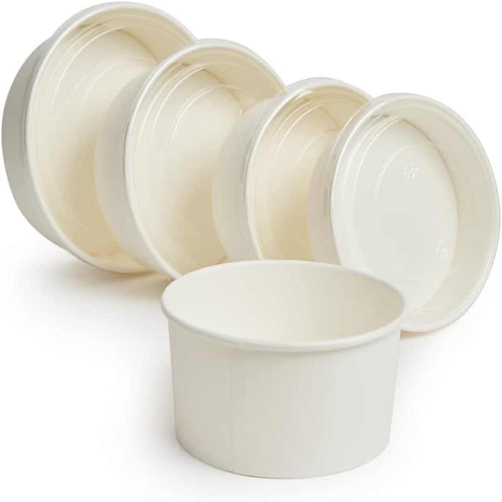 Ecoway Compostable Heavy Duty Made Of Paper - [38 Ounce - 1100 Ml, Pack Of 50] Disposable Bowls Eco-Friendly Biodegradable Perfect For Salad, Soup, Dessert, Hot or Cold Use