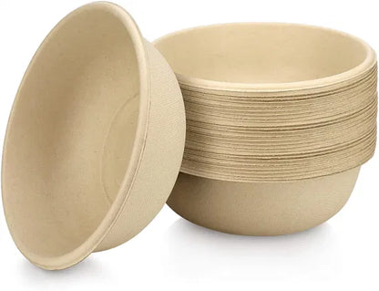 BAGASSE CR32 OZ ROUND CONTAINER WITH PET LID