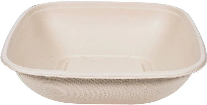 CB 48 BAGASSE CONTAINER WITH PET LID-PACK OF 300 PCS