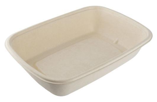 CR1000 RECTANGULAR BAGASSE CONTAINER WITH PET LID-PACK OF 300 PCS