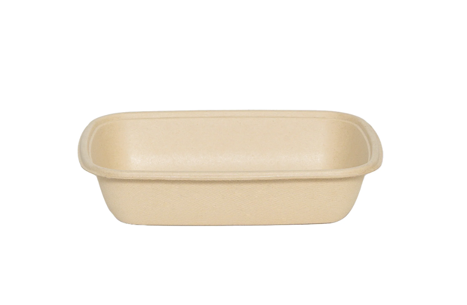 CR1400 RECTANGULAR BAGASSE CONTAINER WITH PET LID-PACK OF 300 PCS