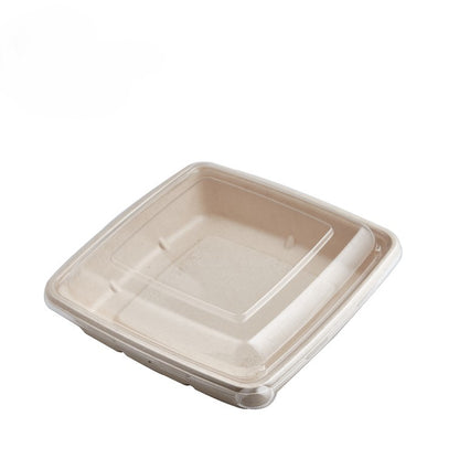 CS 1400-SQUARE BAGASSE CONTAINER WITH PET LID-PACK OF 300 PCS