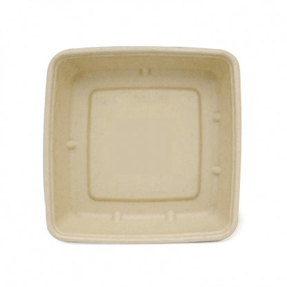 CS 1400-SQUARE BAGASSE CONTAINER WITH PET LID-PACK OF 300 PCS