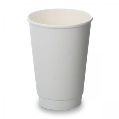 WHITE DOUBLE WALL CUP 12 OZ- PACK OF 500 PCS