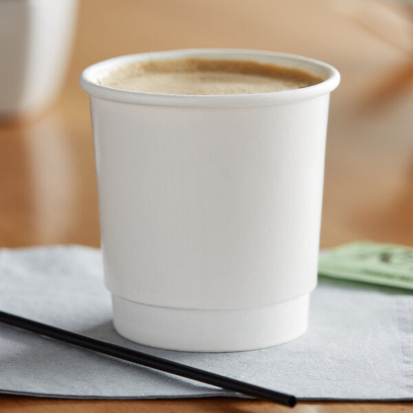 WHITE DOUBLE WALL CUP 4 OZ- PACK OF 1000 PCS