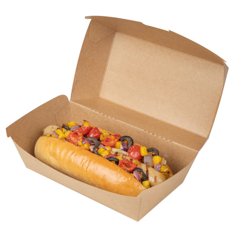 KRAFT BOARD HOT DOG BOX- PACK OF 200 PCS