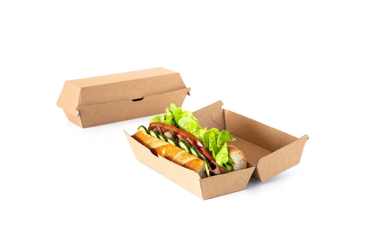 KRAFT BOARD HOT DOG BOX- PACK OF 200 PCS