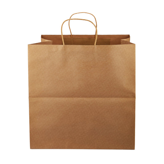 LARGE-KRAFT PAPER BAG WITH TWISTED HANDLE-BROWN-PACK OF 250 PCS