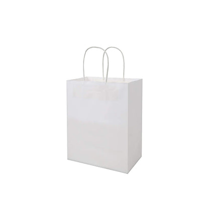 MEDIUM-KRAFT PAPER BAG WITH TWISTED HANDLE-WHITE- PACK OF 250 PCS