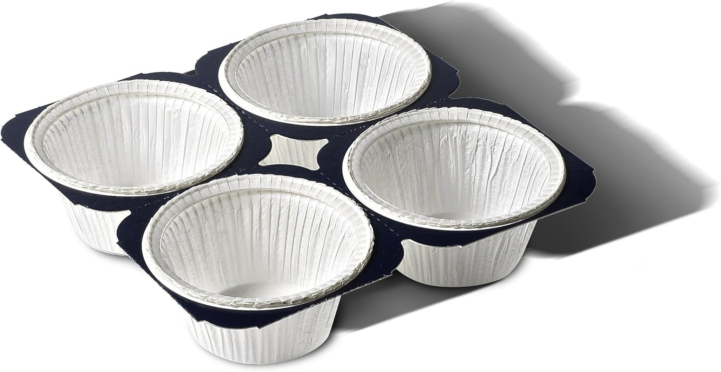 RETAIL COLOURED MUFFIN TRAY 4 HOLES- PACK OF 24 X 25