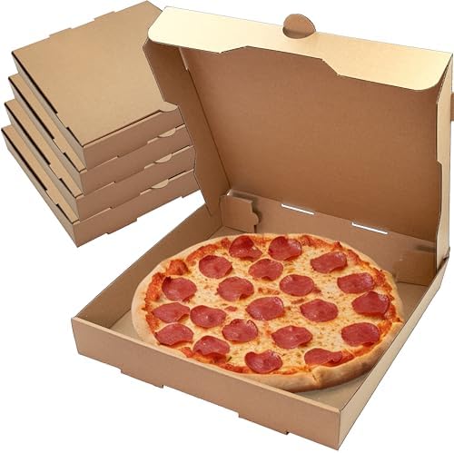 BROWN KRAFT CORRUGATED PIZZA BOX LARGE- PACK OF 100 PCS – Ecoway