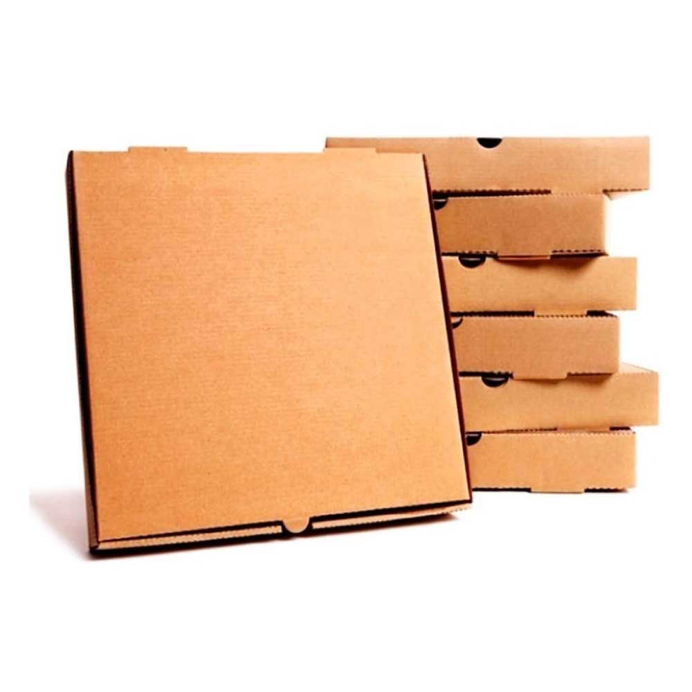 BROWN KRAFT CORRUGATED PIZZA BOX MEDIUM- PACK OF 100 PCS