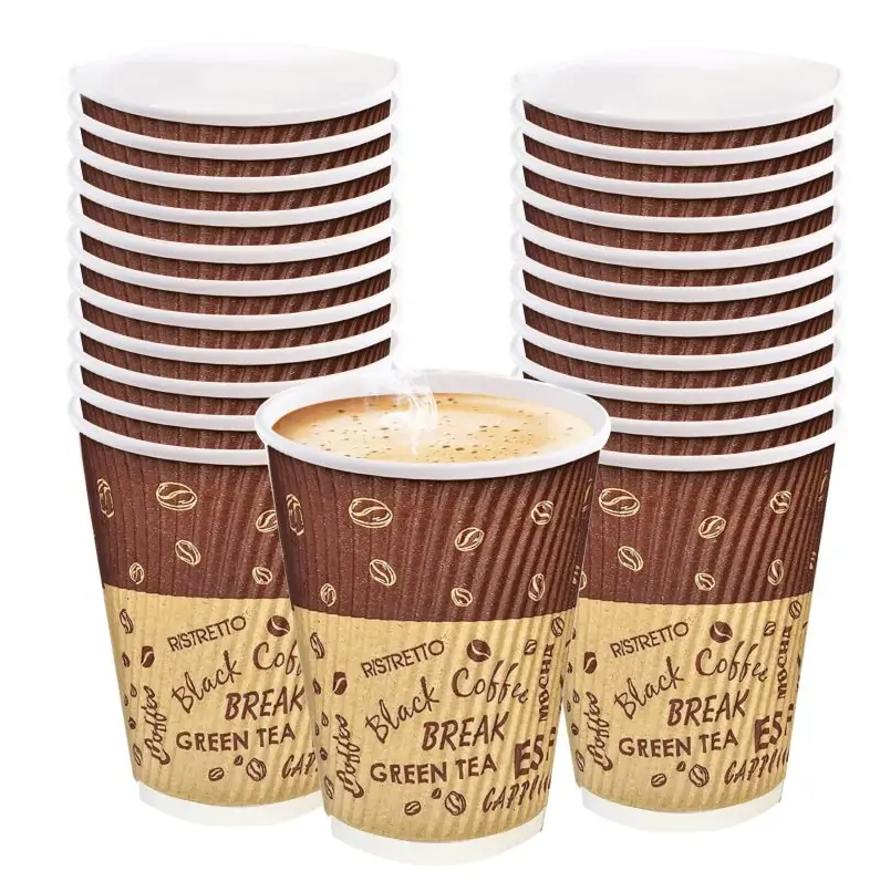 KRAFT RIPPLE CUP - PACK OF 500 PCS