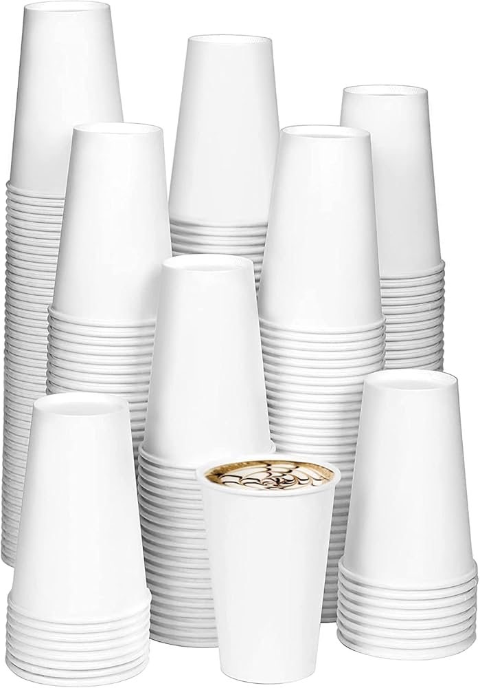 WHITE SINGLE WALL CUP 12 OZ- PACK OF 1000 PCS