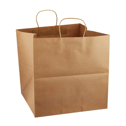 X-LARGE-KRAFT PAPER BAG EITH TWISTED HANDLE-BROWN