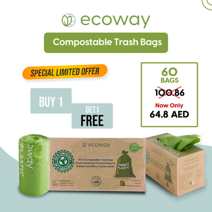 Combo Offer 1+1 Biodegradable PLA Bags 13 Gallon Pack of 2